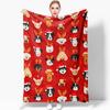 Festive Christmas Cat Blanket Flannel Throw for Holiday Cheer Soft  Warm Kitty Santa  Reindeer Design  Perfect for Snuggling
