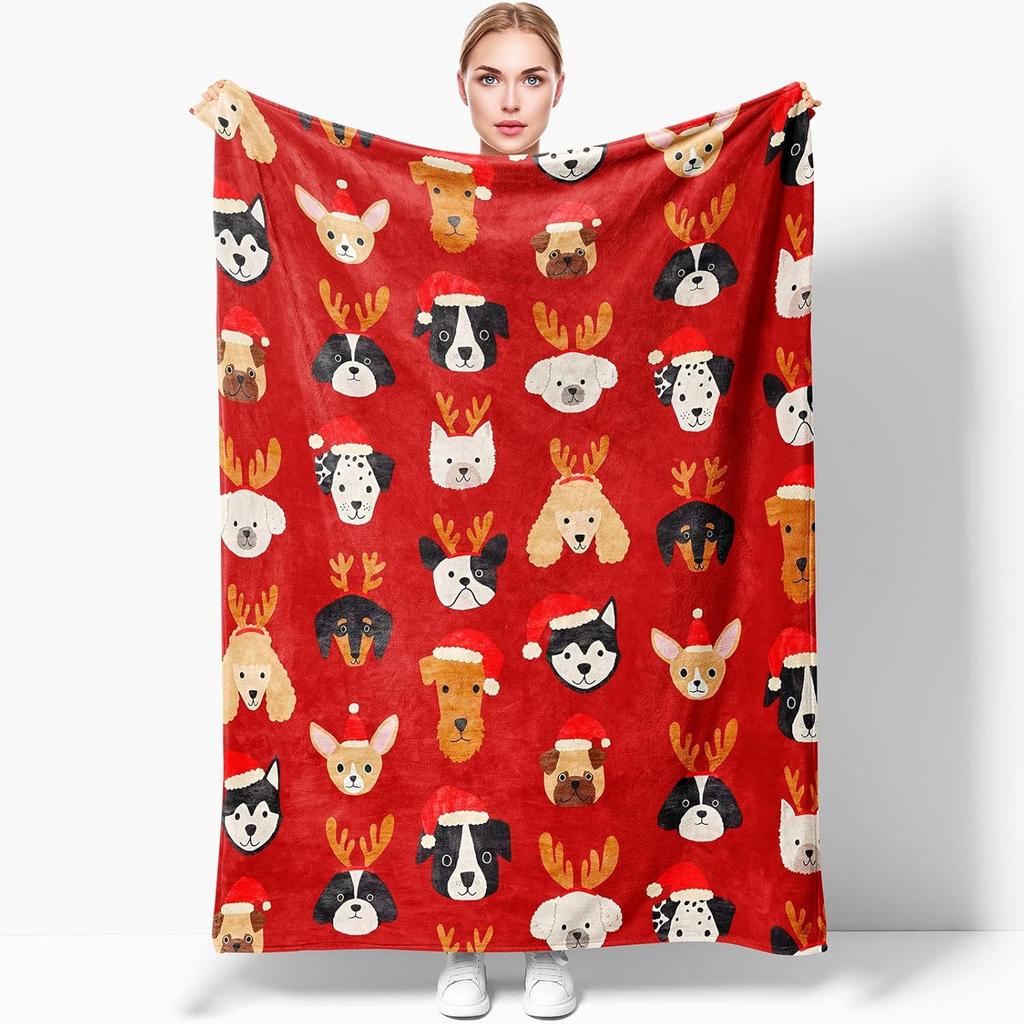 Festive Christmas Cat Blanket Flannel Throw for Holiday Cheer Soft  Warm Kitty Santa  Reindeer Design  Perfect for Snuggling