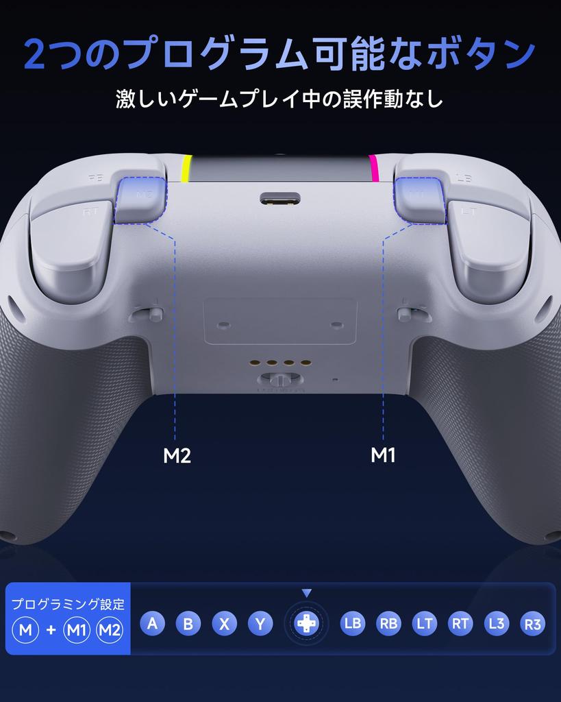 EasySMX X05PRO Wireless PC Controller with Dual-Level Hole Triggers, 1000Hz Polling Rate, RGB Backlight, Soft-Tone Buttons, for Steam Deck, Switch 2,