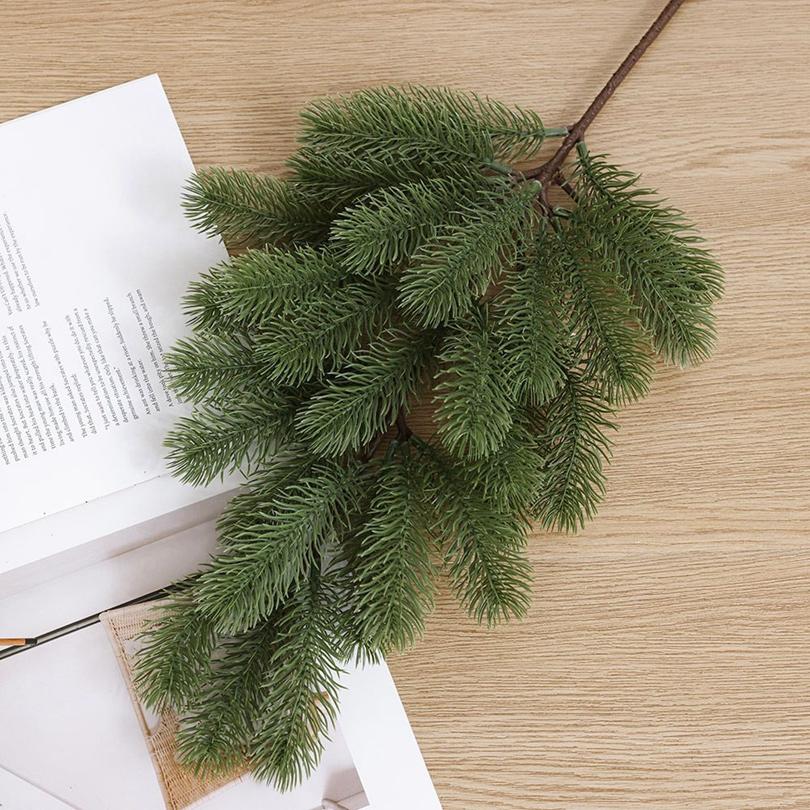 Artificial Plant Pine Needle Plastic Hotsale Christmas Tree Hangings Wreath Home Outdoor Garden Arch Diy Scrapbook Wedding Decor
