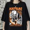 Anime Bakugo Katsuki Bedrucktes T-Shirt Damen und Herren Lässig Locker Harajuku Kurzarm Oberteil Sommer High Street Y2K Kleidung T-Shirt