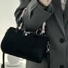 Black Bag Pu Leather Handbag With Zipper Closure And Card Pocket For Daily Use