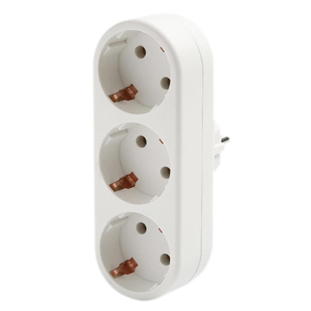 

1 to 3/4 Way EU Conversion Plug Fire Resistant Power Socket Plug Socket Adapter Travel Essential 3 Ports