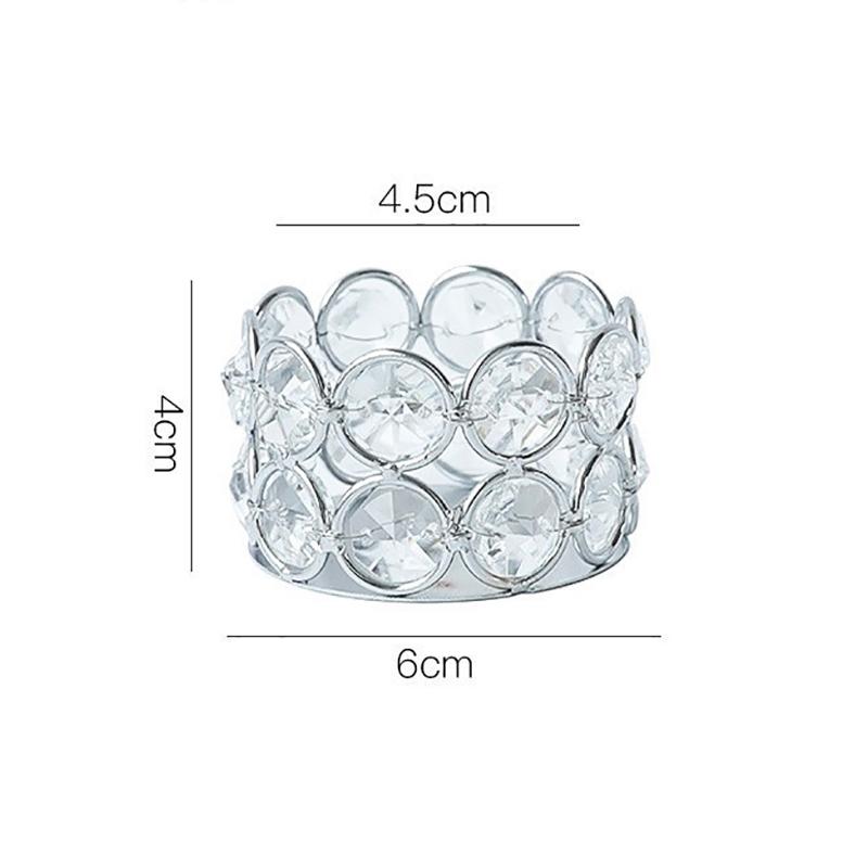 

Gold Crystal Tealight Holder - Decorative Beaded Candle Holder for Wedding & Home