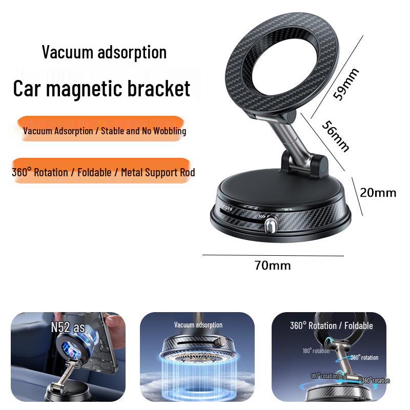 Rotating Folding Car Mount Magnetic Suction Phone Holder