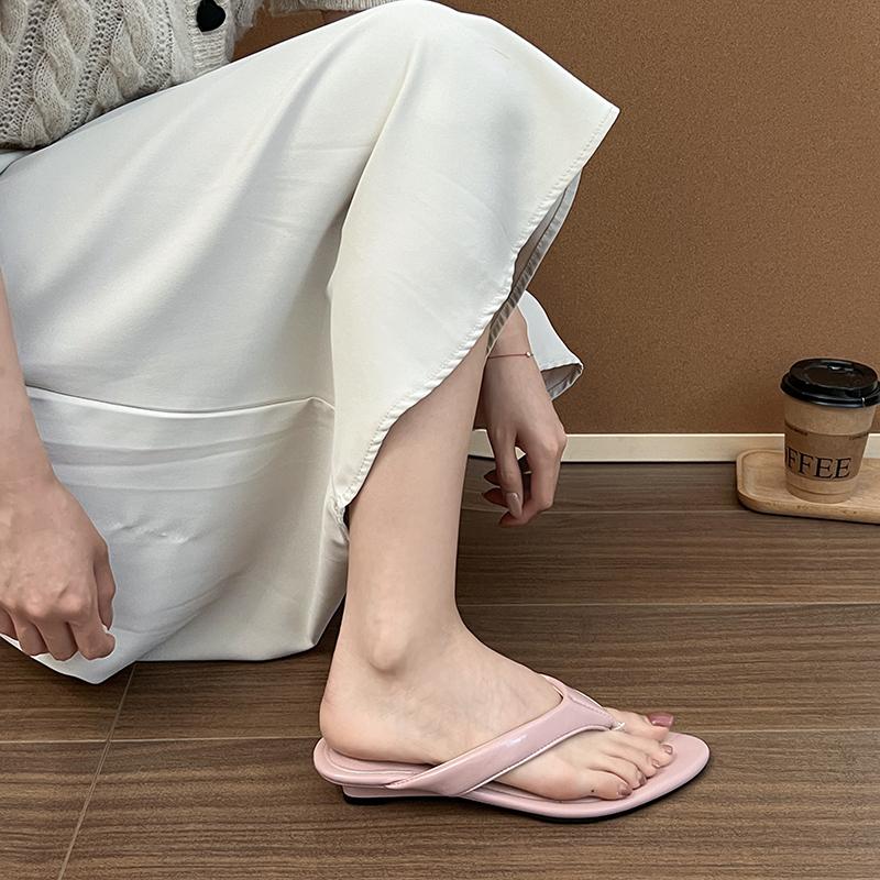 Fashion 2025Fashion Outdoor Women's Clip Toe Slippers Comfort Wedges Heel Slides Summer Casual Beach Vacation Shoes