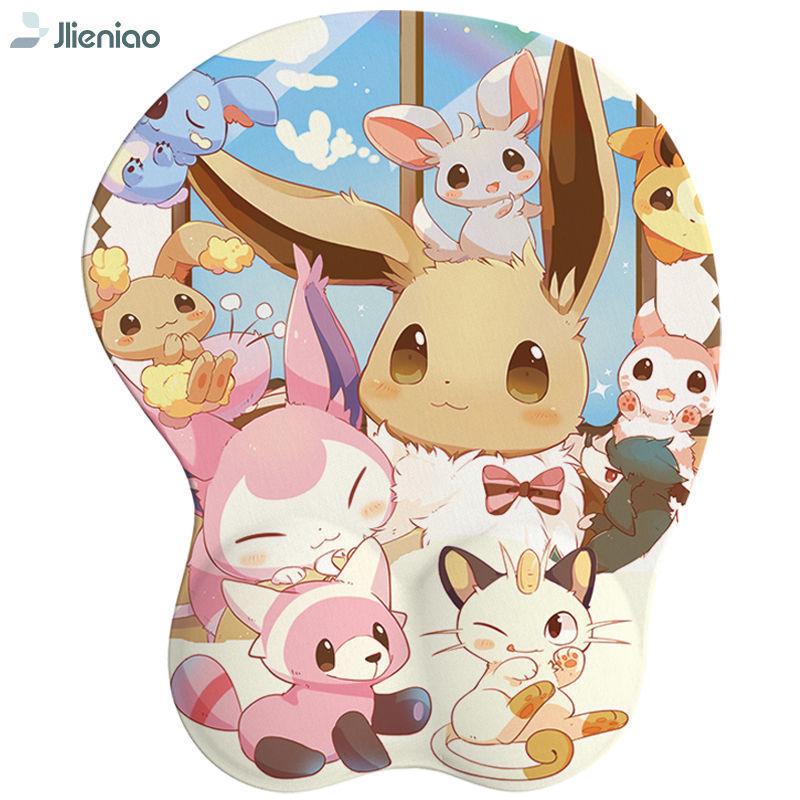 3D Cute Cartoon Silicone Wrist Rest Mouse Pad with Memory Foam