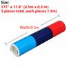 MLKQ6 Car Sticker M Color Stripes Rally Side Hood Racing Motorsport Vinyl Decal Sticker Strip Bumper Engine Cover For BMW 117"/4.5m