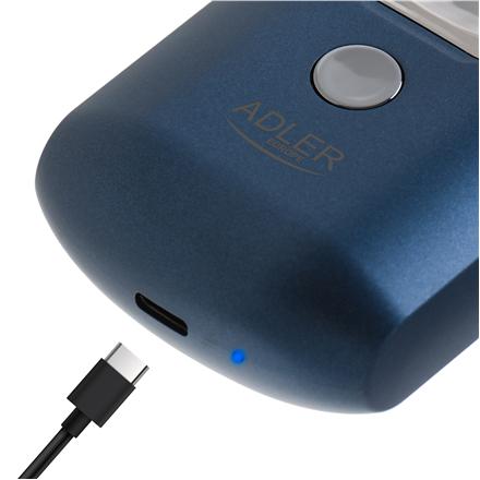 Adler | Travel Shaver | Ad 2937 | Operating Time (Max) 35 Min | Lithium Ion | Blue