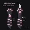 Mini Cuchillo Desempaquetador Portátil de Pata de Gato, Serie Rosa y Negra - Cuchillo de Bolsillo Utilitario, Abrecajas, Cuchillo Duradero para Estudiantes