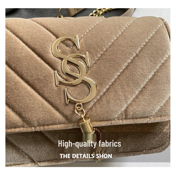 2025 Women's Stylish Small Diamond Pattern Crossbody Chain Handbag