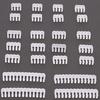 24Pcs/Set PP Cable Comb Reusable 6/8/24Pin Computer Power Cable Clamp Organizer Cord Management for Desktop