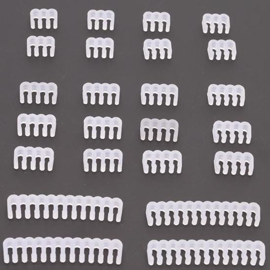 24Pcs/Set PP Cable Comb Reusable 6/8/24Pin Computer Power Cable Clamp Organizer Cord Management for Desktop