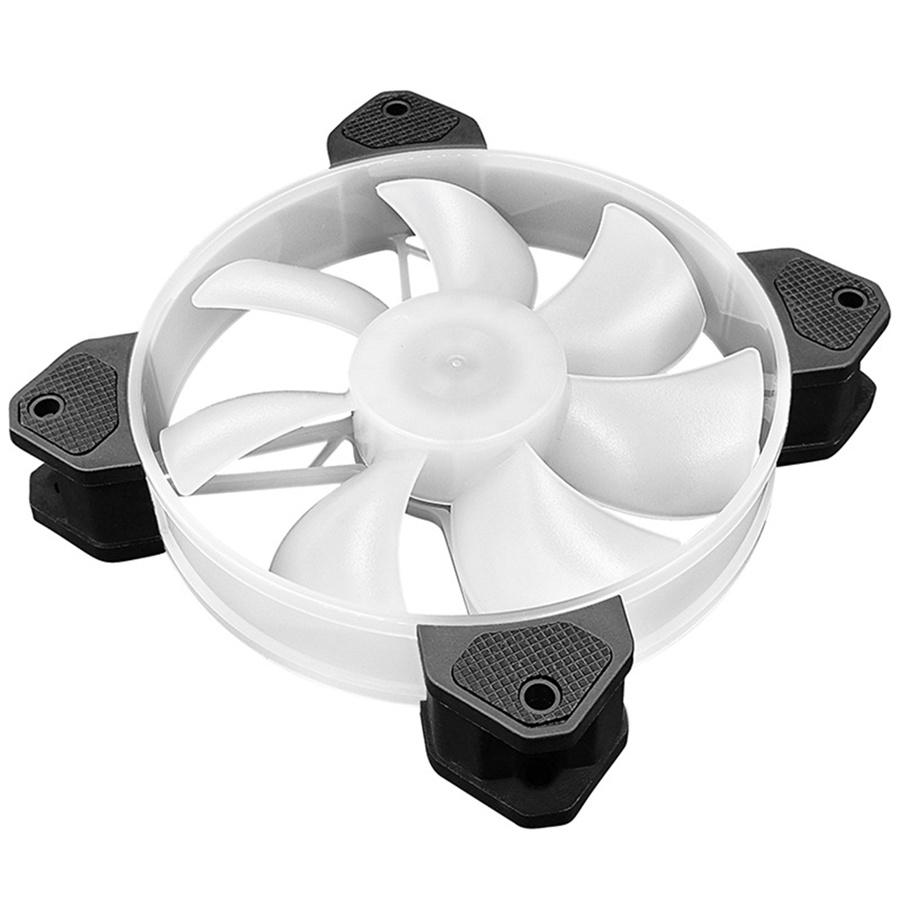 6pcs 120 mm Computer Case Fan RGB Fan Adjustable Colorful Lamp Light For Radiator Mute Fans Adjust Cooler