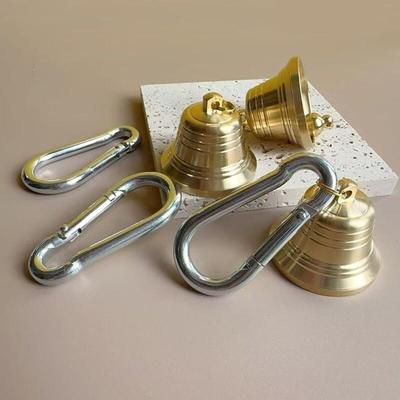 Chaveiro Mosquetão Sino de Latão Conjunto de 2 Peças