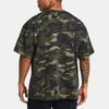 Under Armour Camouflage Ribbed Crew Neck Pullover Short Sleeve Drop Shoulder T-Shirt Men Tops Guard-Green 1382897-391