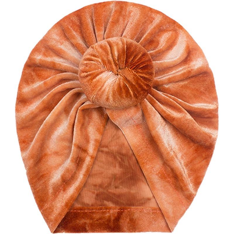 Autumn New Baby Golden Velvet Donut Hat, Children's Creative Tie-dye Pullover Hat, Baby Hat