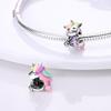 925 Sterling Silver Rainbow Sunflower Beads Animal Elephant Pendant Charms Fit Bracelet For Women