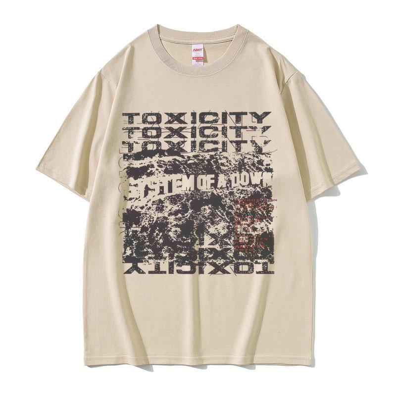 

2025 Summer System of A Down Toxicity Album Graphic Men Women Clothing Rock Alternative Metal 100% Pure Cotton Printed T-shirt XL