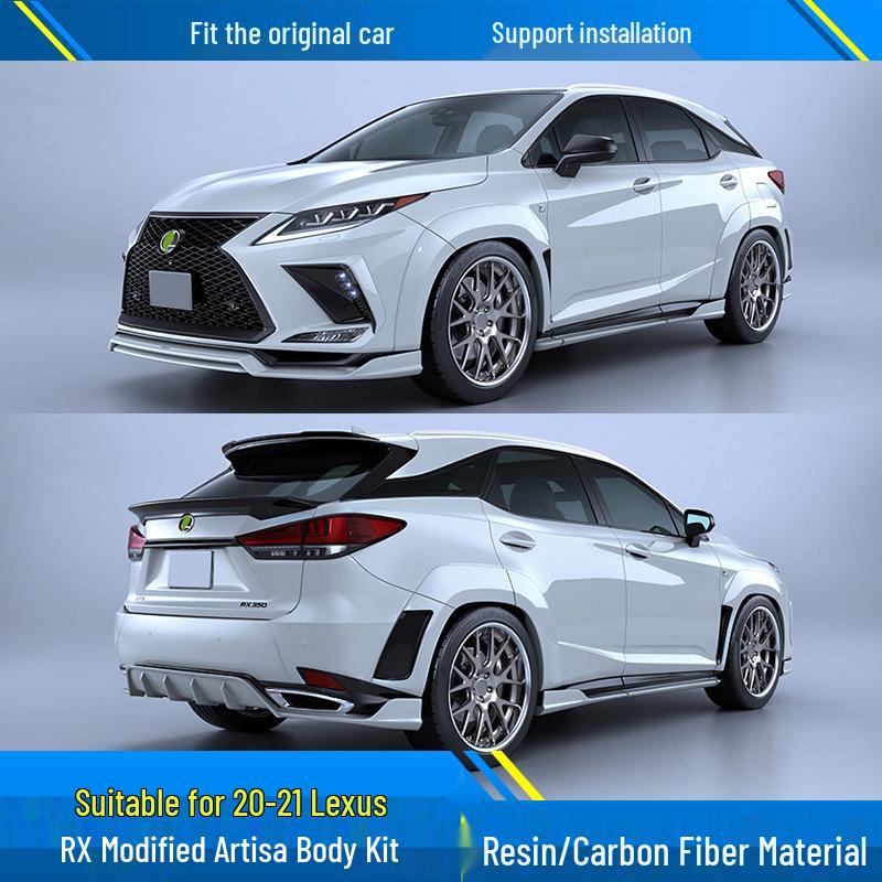 20-22 Lexus RX300 Carbon Fiber Body Kit: Front Lip, Fog Light Covers, Rear Lip, Fender Flares, Side Skirts