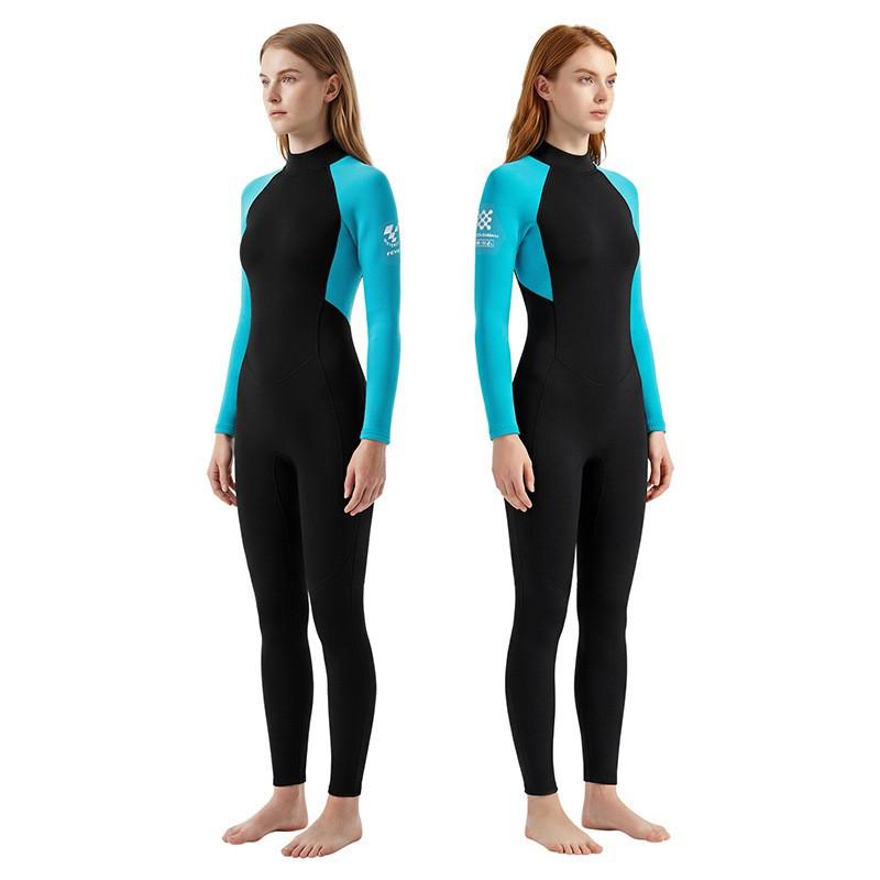 Muta Completa da 3mm Donna Termica in Neoprene Muta da Subacquea Snorkeling Surf Costume da Bagno Uso Estivo Invernale