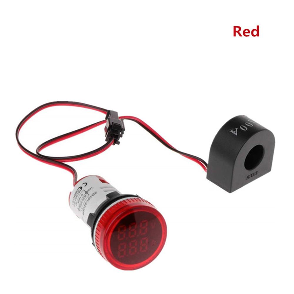 22mm AC50-500V 110V 220V Ammeter Voltmeter HZ Hertz Frequency Meter Digital Current Voltage Amp Signal Light LED Lamp Indicator