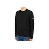 STONE ISLAND Ss22 Compass Patch Solid Color Pullover Sweater Men Sweater Black 7615502B0-V0029