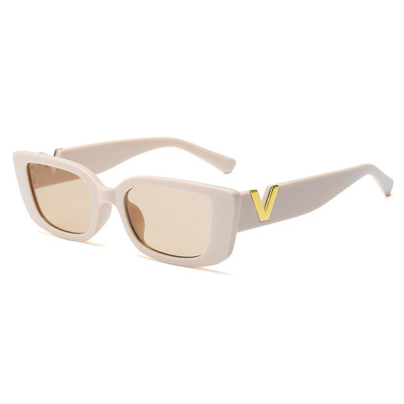 2025 V-Shaped Korean-Style Women's Hip-Hop Fashion Sunglasses - Small Square Frame