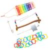 5Pcs Chicken Toys Set Colorful Chicken Veggies Skewer Fruit Holder Swing Toy for Parrot Pet Chicken