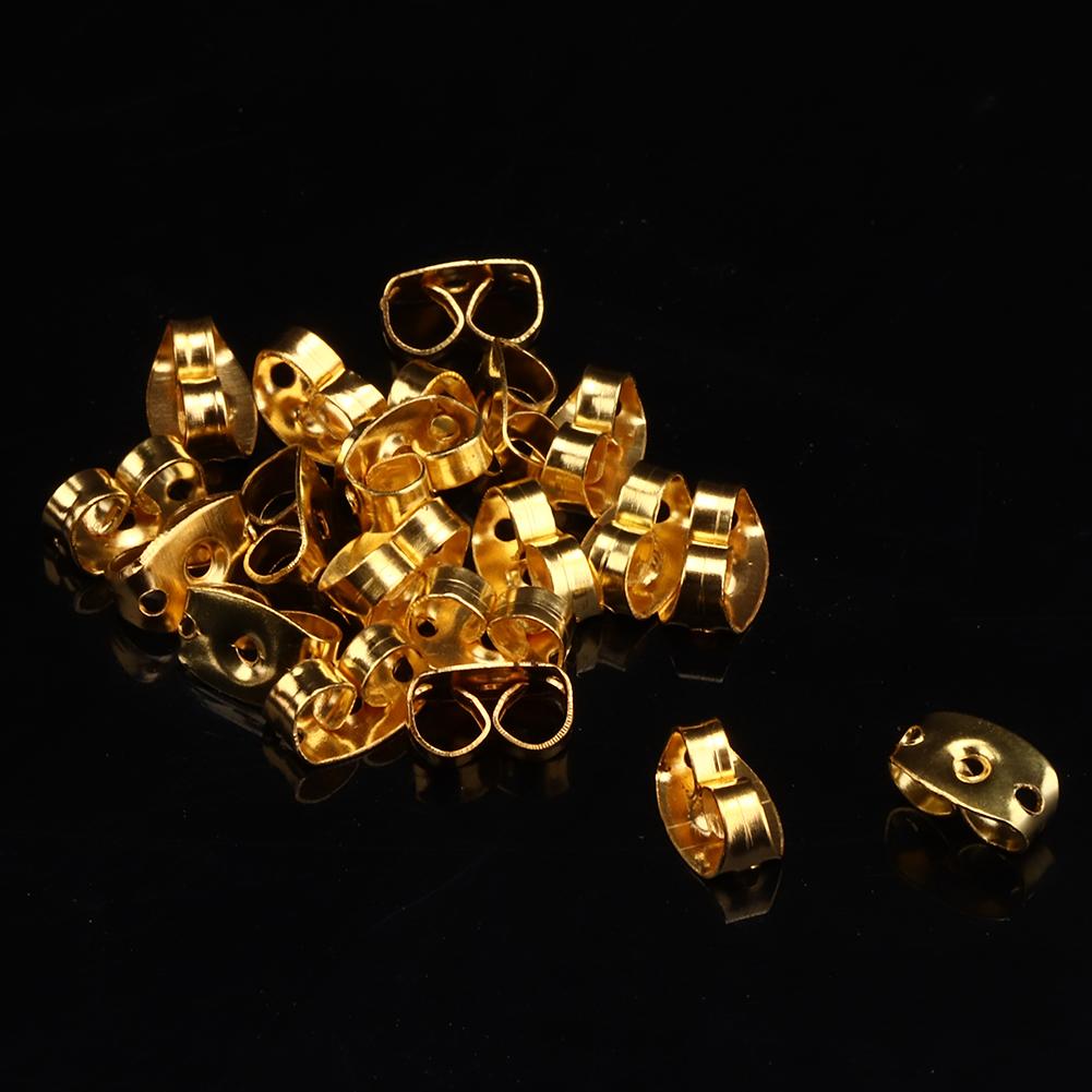 160pcs Metal Gold Earring Backs Scrolls Non Slip Earnuts for DIY Jewelry Findings