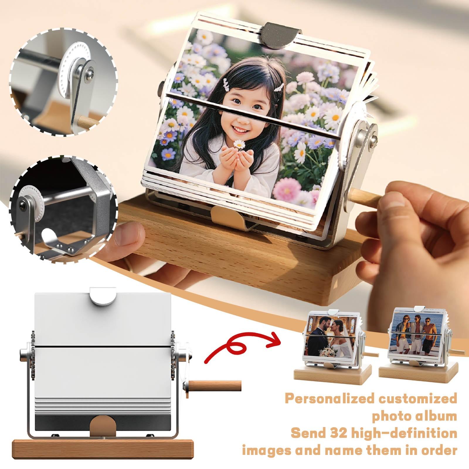 

Personalized Family Album Retro Mechanical Hand-cranked Flip Page Album Custom Flip Page Album One Size