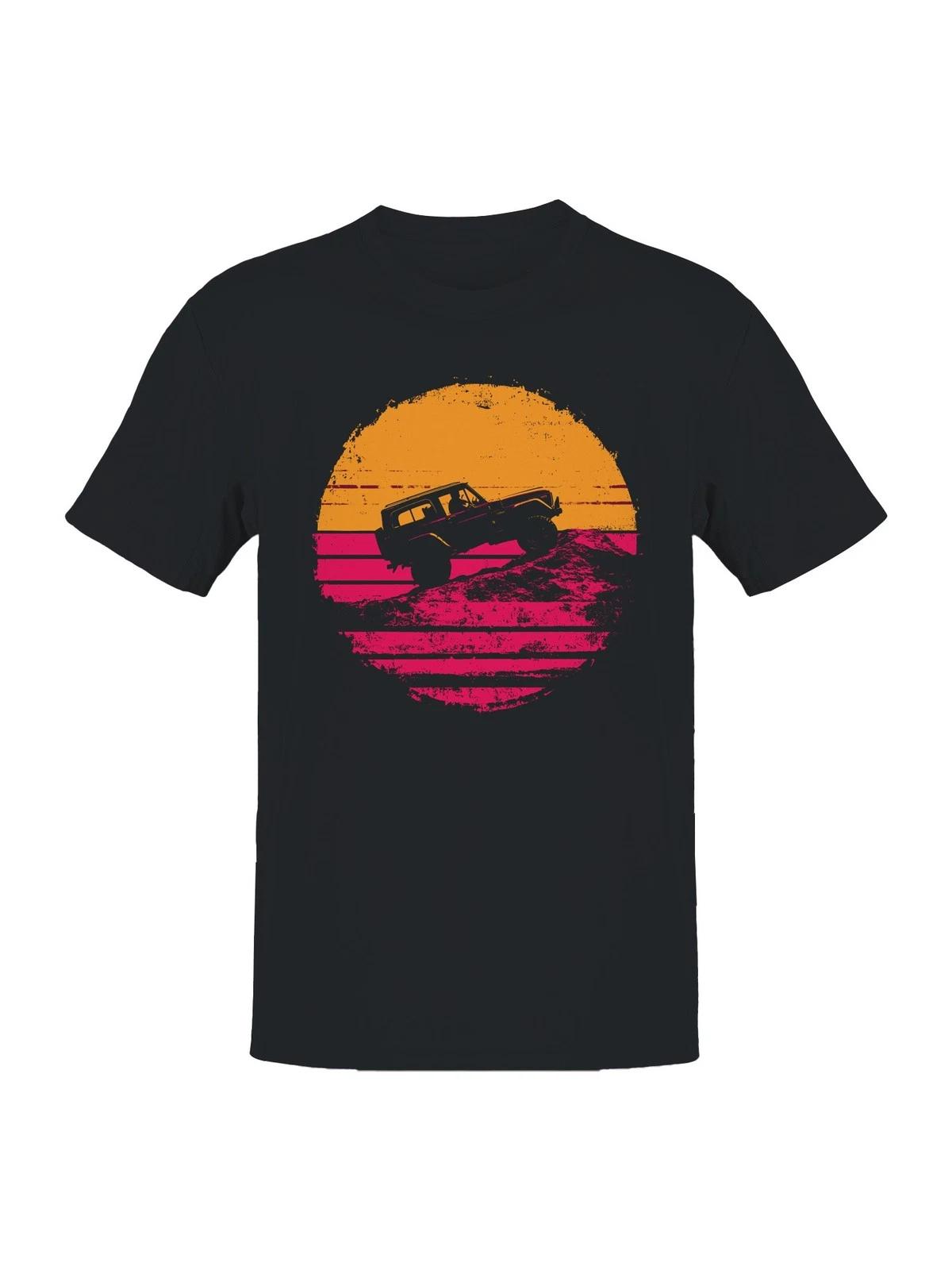 Retro Off-Road Adventure Design Men s T-shirt XL