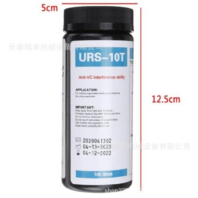 100pcs Urine Test Strips 10 Parameters URS Test Strips for Leukocytes Nitrite Urobilinogen 10-in-1 Urine Testing Strips