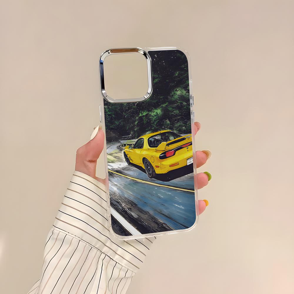 ANIME Initial D Phone Case For IPhone 17 Air 16 15 14 13 12 11 Pro Pro Max Plus Transparent Soft Cover