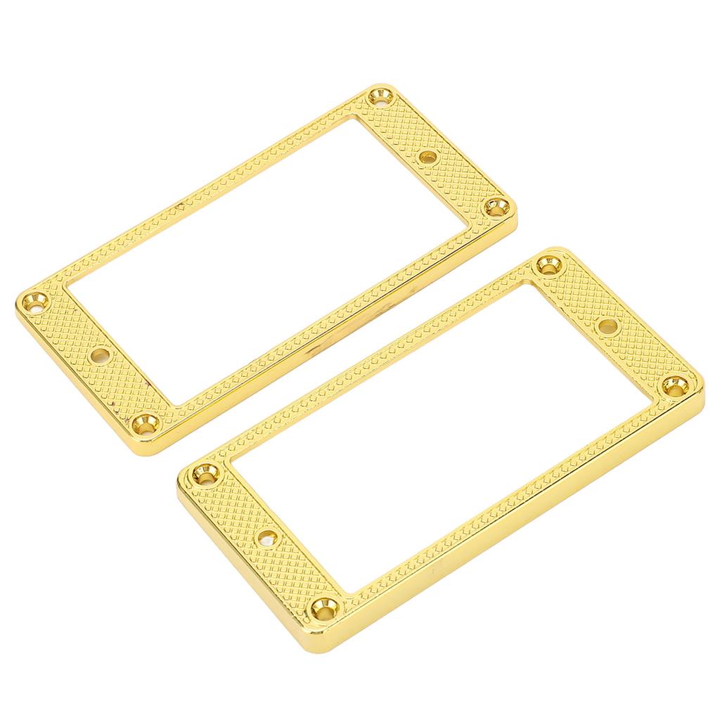 2Pcs Electric Guitar Pickup Frame Metal Bridge Neck Humbucker Pickup Cover for LP Gold