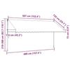 VidaXL Retractable Awning, Awning with Adjustable Height, Balcony Sun Canopy, Garden Terrace Patio Awning, 368742