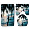 Beach Coconut Ocean View Printed Toilet Carpet Bathroom Decorative Absorbent Floor Mat