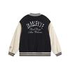 Li Ning Badfive Letter Print Knitted Baseball Jacket Men Jackets Black Fog-Khaki AFMT015-2