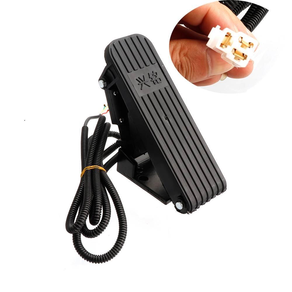 Universal Foot Pedal Throttle, Electric Scooter Accelerator Pedal, Speed Control Pedal with Connector Plug for Electric Tricycle