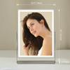14 Inch Rechargeable Lighted Makeup Mirror Vanity Mirror with 104 LED Lights Rectangular Desk Mirror with Light Metal Table Mir