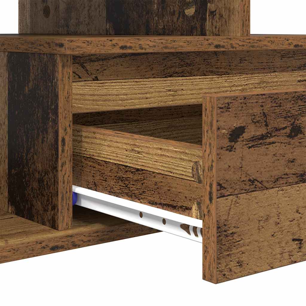 Coffee Table with Drawers Reclaimed Wood Look 90 x 49 x 45 cm Engineered Wood