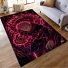 Anime Character with Red Energy Design Non-slip Rug Suitable for Living Room and Bedroom Sofas