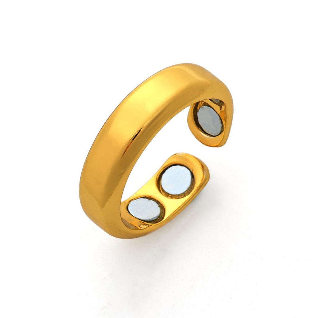 Magnetic Ancient Red Copper Brushed Opening Adjustable Bracelet Ring Spot Quick Delivery