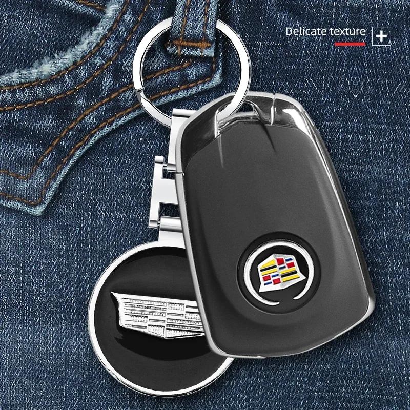 1pcs 3D Metal Car KeyChain Key Ring Chain Auto Styling Accessories For Cadillac Escalade CTS ATS SRX XTS XT5 STS CT5 CT6 BLS XLR