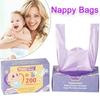 100/200 Pièces Sacs à Ordures Portables Anti-fuite Sacs d'Hygiène Grande Capacité Sacs Jetables pour Couches Éliminateurs d'Odeurs Parfumé