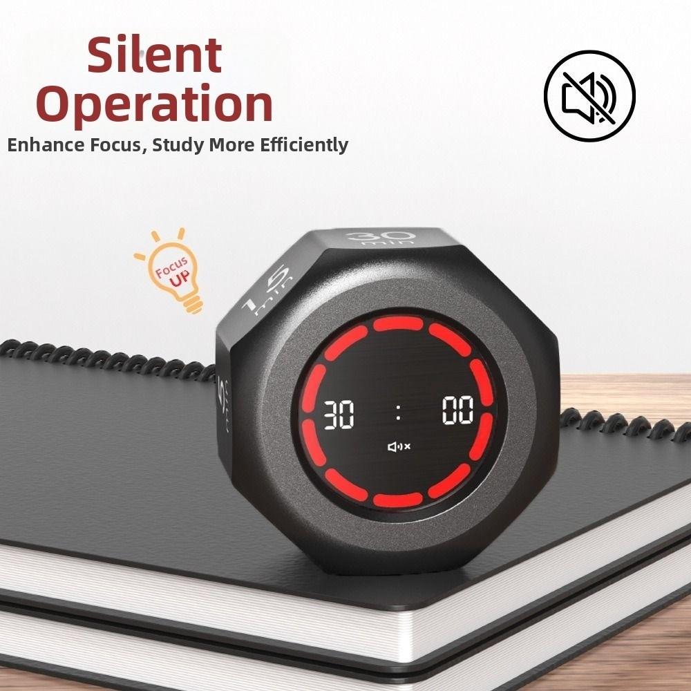 Octagon Automatic Rotating Timer 1/3/5/15/30/60/90min Pomodoro Timer for Kids Studying