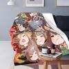 Anime Uma Musume Pretty Derby Blanket Fleece Textile Decor Multi-function Warm Throw Blanket for Sofa Outdoor Bedspreads