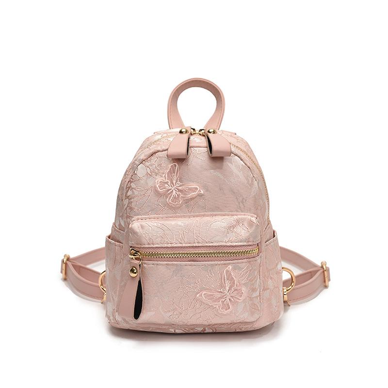 Мини-рюкзак с вышивкой бабочки Новый китайский стиль Студенческая сумка Высококачественная Модная Универсальная Женская сумка