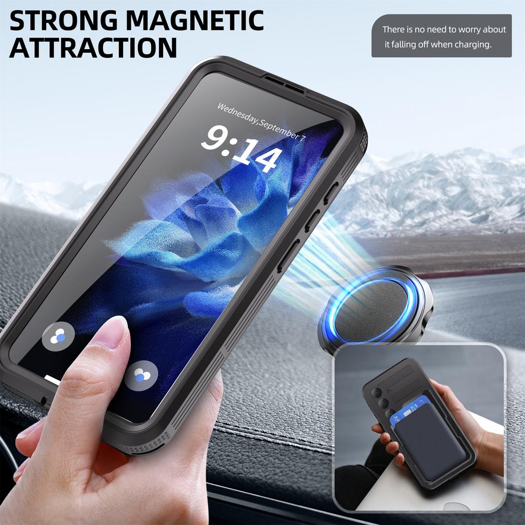 REDPEPPER For Samsung Galaxy S25+ IP68 Waterproof Magnetic Case Clear Phone Cover