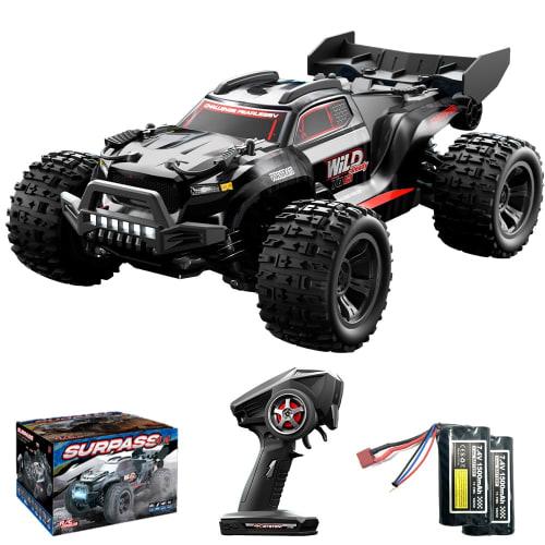 Ritaosan High-Speed ??RC Off-Road 4WD Car for Kids, Popular Model, 2 Batteries Required, 80 Minutes of Operation Time, 1/18 Scale, LED Lights, 2.4Ghz,